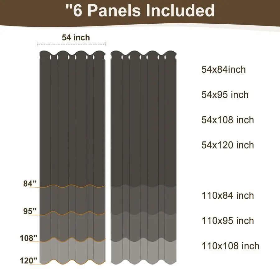 Waterproof Patio Outdoor Curtains With Rod Pocket