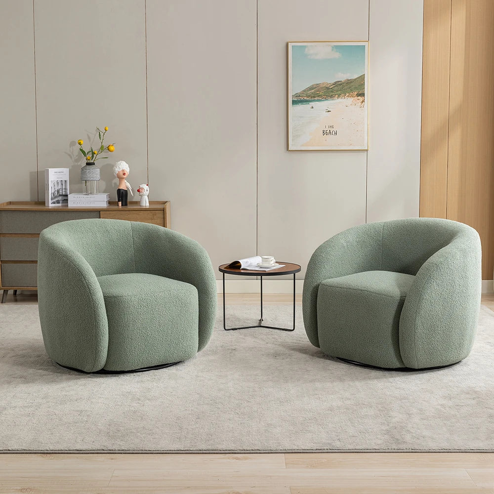 Velvet Swivel Accent Armchairs Set Of 2 For Living Room