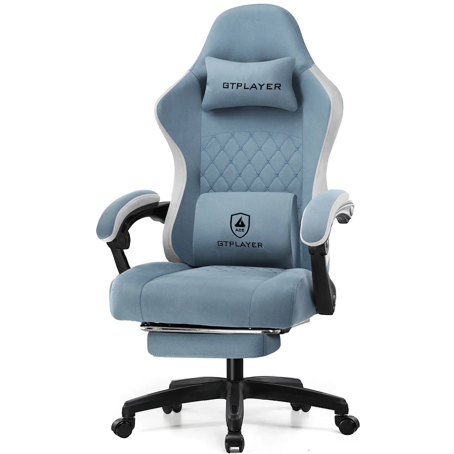 GTPLAYER Gaming Chair With Pocket Spring Cushion And Footrest Ergonomic
