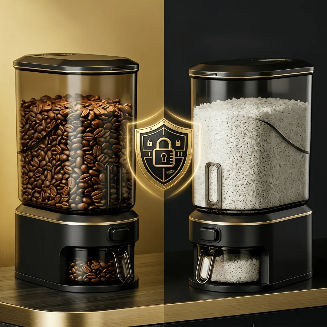 ONENOBLE Rice Dispenser Container With Measuring Cup For Dry Food
