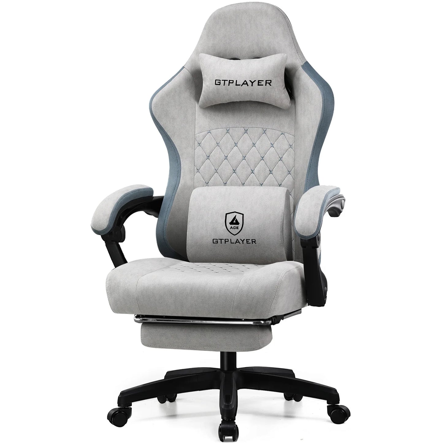 GTPLAYER Gaming Chair With Pocket Spring Cushion And Footrest Ergonomic