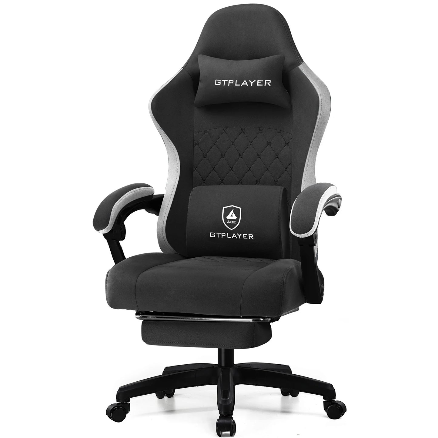 GTPLAYER Gaming Chair With Pocket Spring Cushion And Footrest Ergonomic