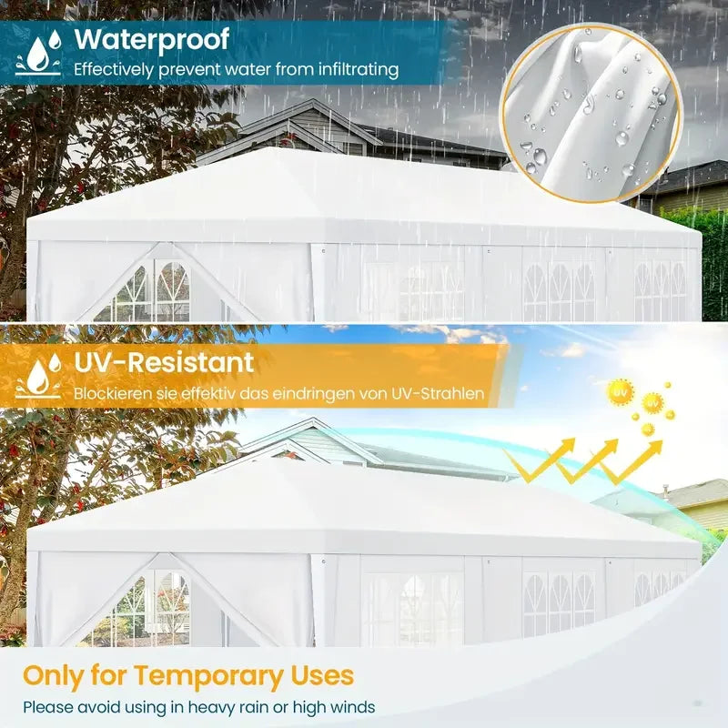 Tooluck Waterproof Outdoor Party Tent With Removable Sidewalls