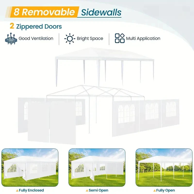 Tooluck Waterproof Outdoor Party Tent With Removable Sidewalls