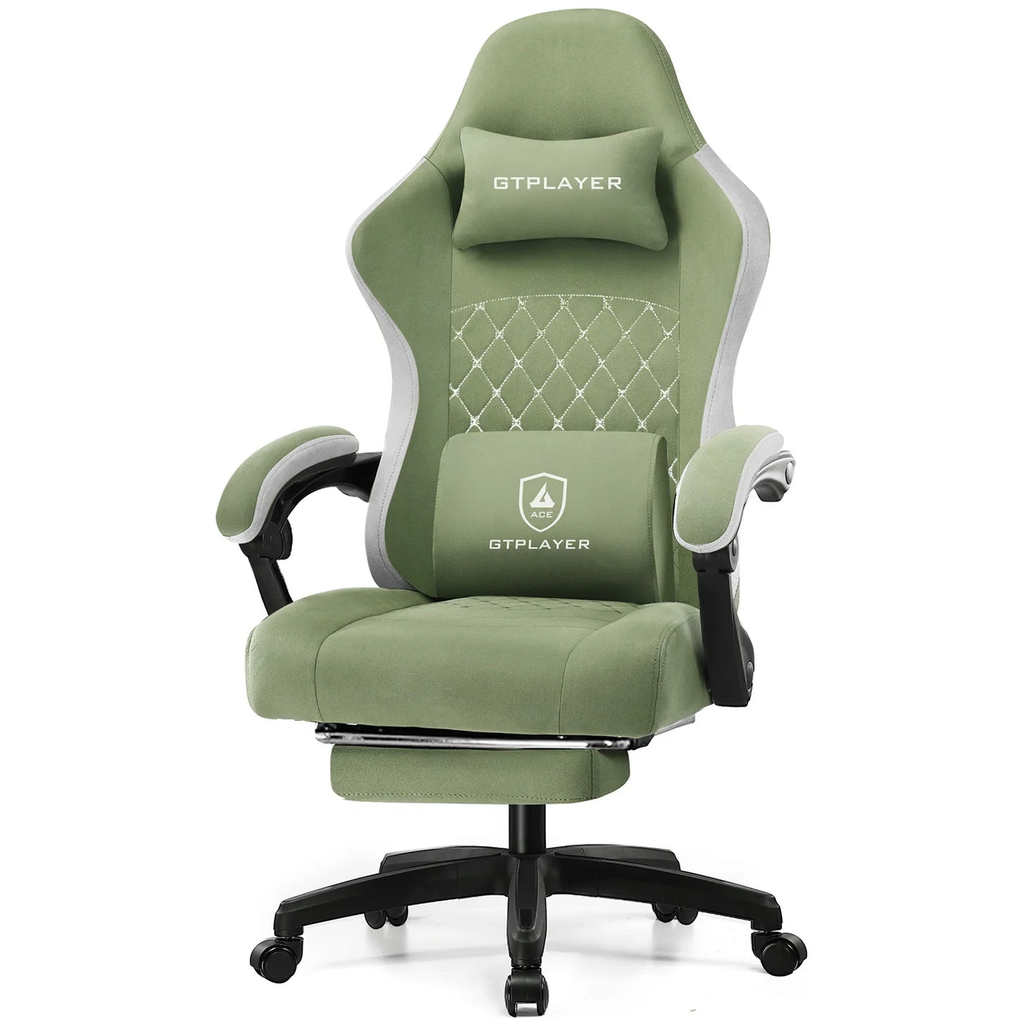 GTPLAYER Gaming Chair With Pocket Spring Cushion And Footrest Ergonomic