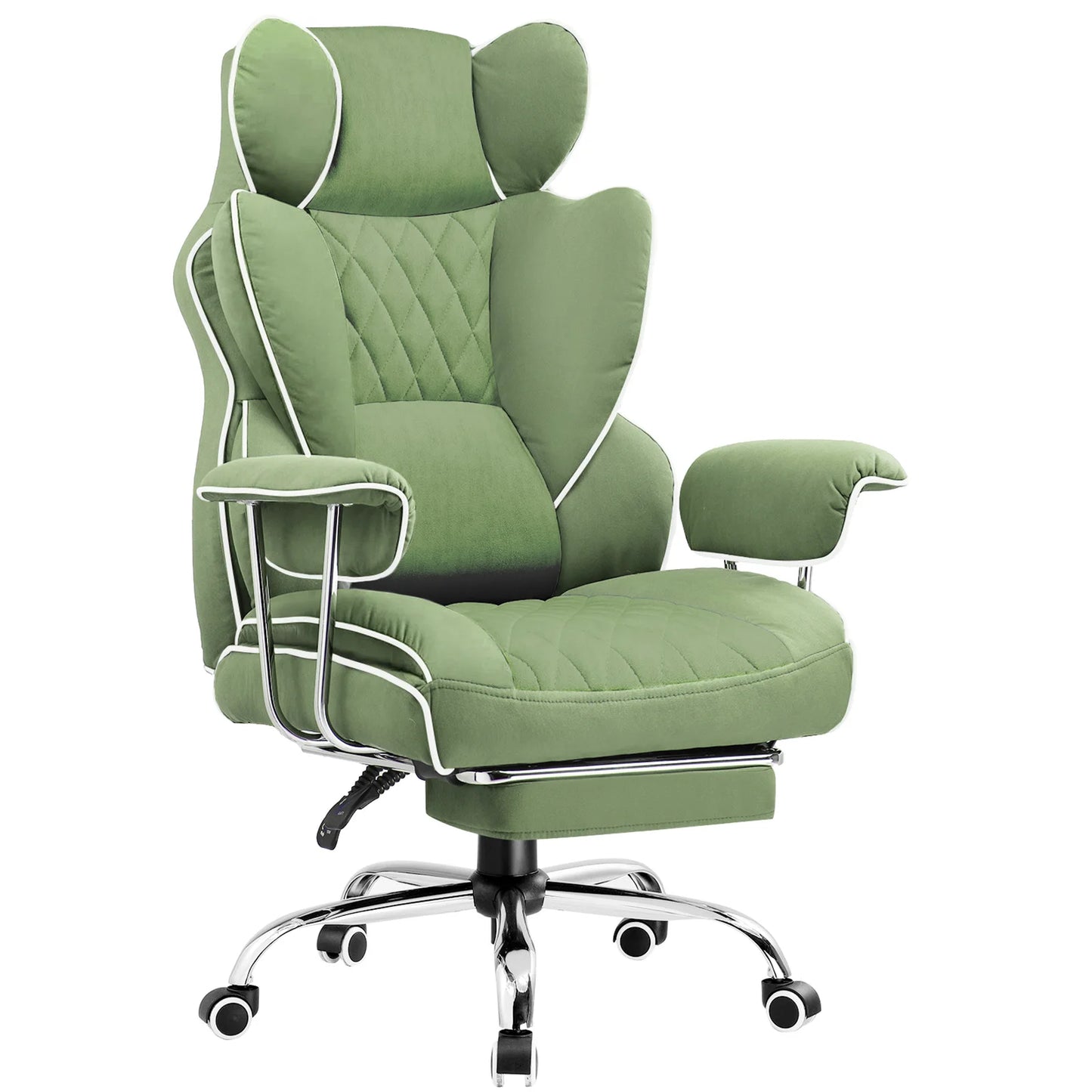 COMHOMA Ergonomic Office Chair With Pocket Spring Lumbar Support Footrest