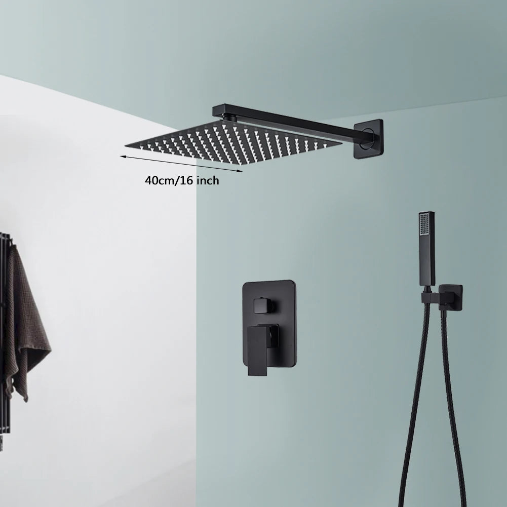 Rozin RZ6028 Wall Mounted Rainfall Shower System Stainless Steel