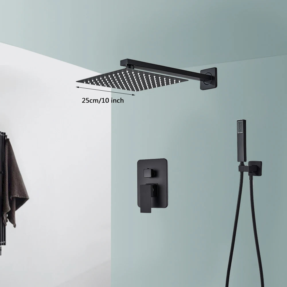 Rozin RZ6028 Wall Mounted Rainfall Shower System Stainless Steel