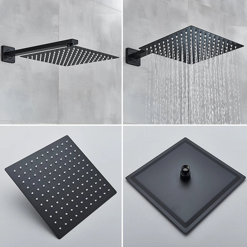 Rozin RZ6028 Wall Mounted Rainfall Shower System Stainless Steel