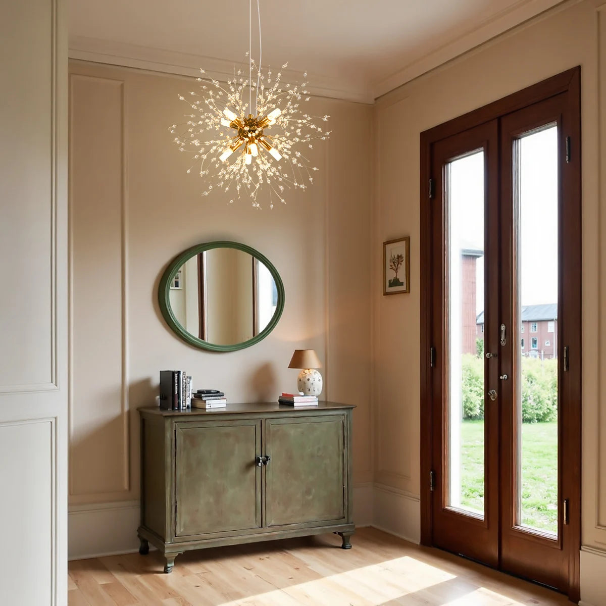Crystal Dandelion Chandelier With G9 Bulbs For Living Room