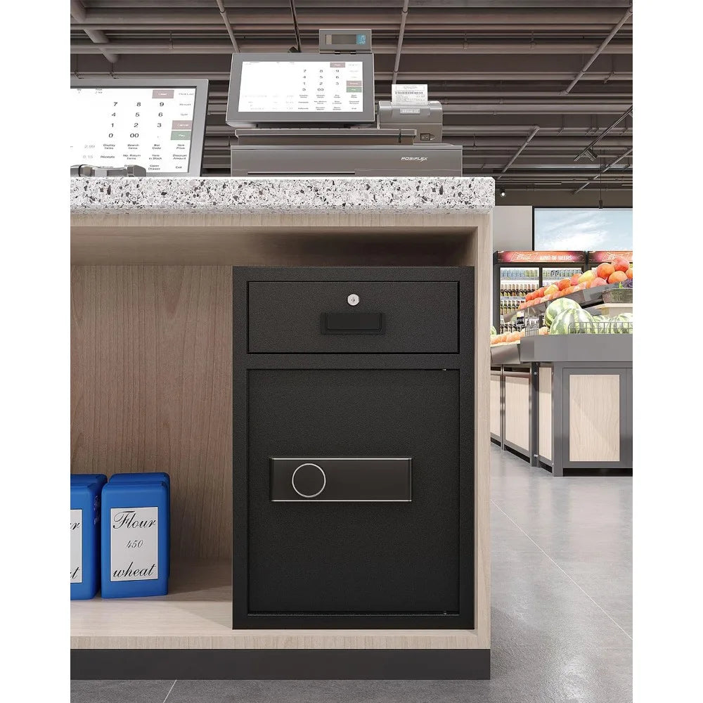 Fireproof Waterproof Safe Box With Drawer And Three Unlock Methods