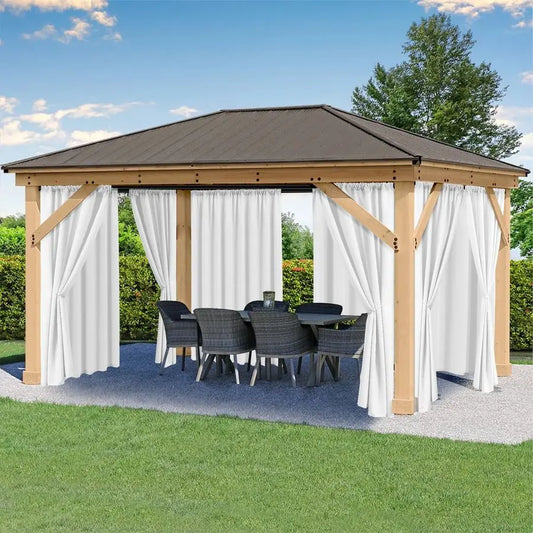 Waterproof Patio Outdoor Curtains With Rod Pocket