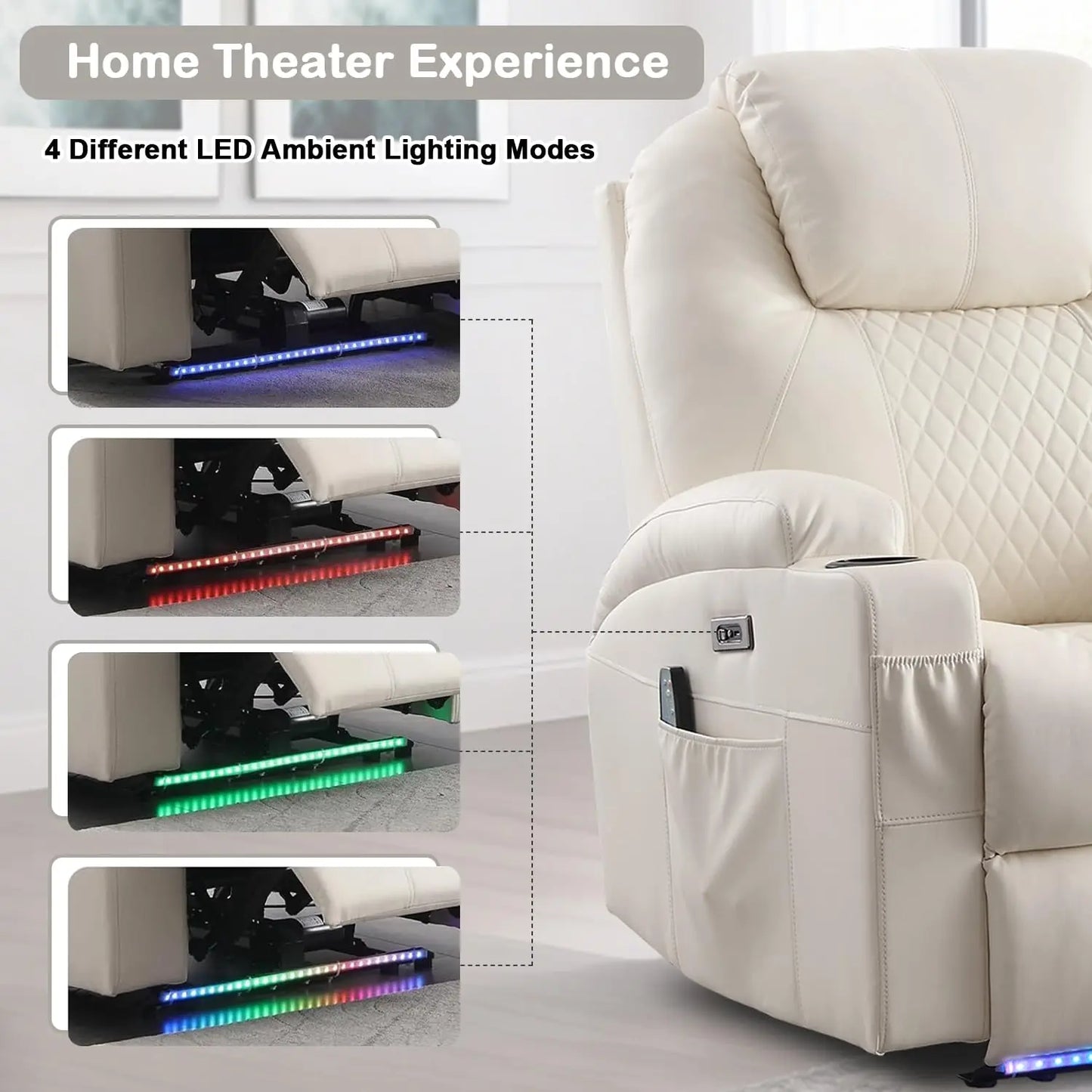 Power Recliner Chair With Heat And Massage