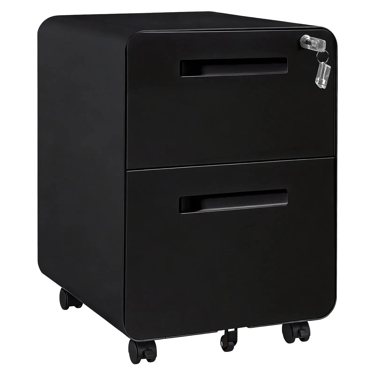 HiMISS Mobile Metal File Cabinet With Lock, Rolling Office Storage