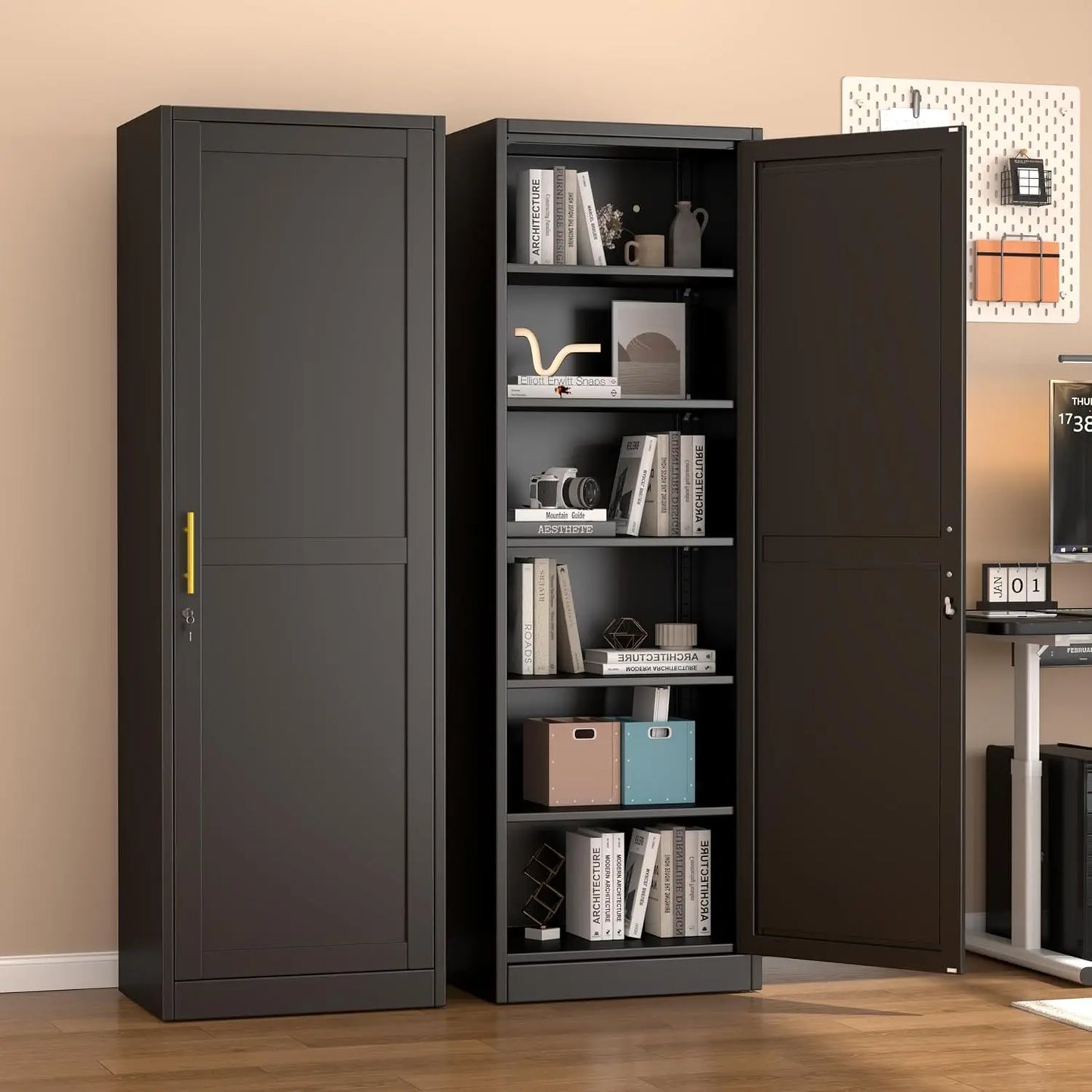 Metal Locker Cabinet With Locking Door For Office Use