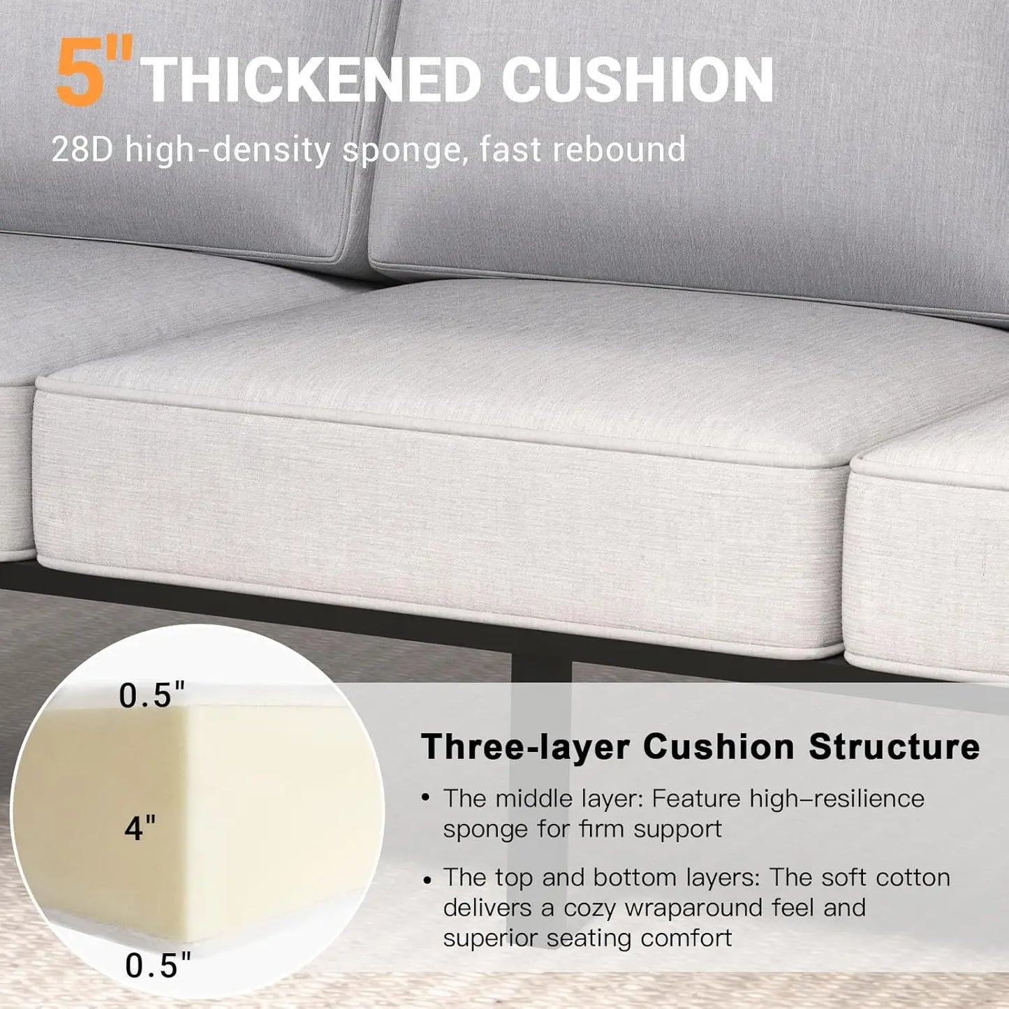 Aluminum Outdoor Patio Furniture Set Sectional Conversation Table