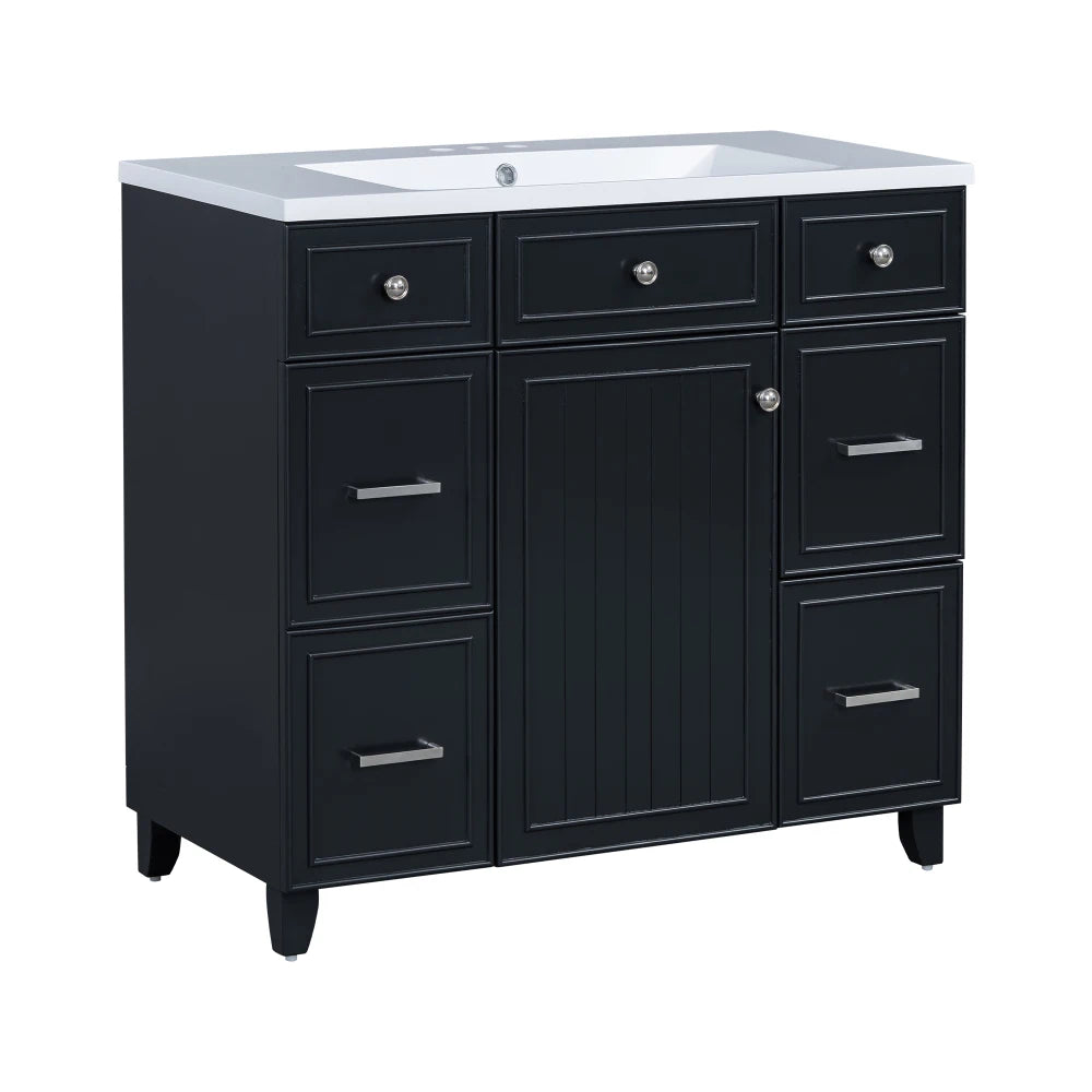 LWOH Bathroom Vanity With Sink Top And Soft Closing Doors