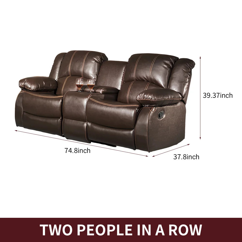 Power Loveseat Recliner Sofa Theater Seating Zero Gravity Electric Console