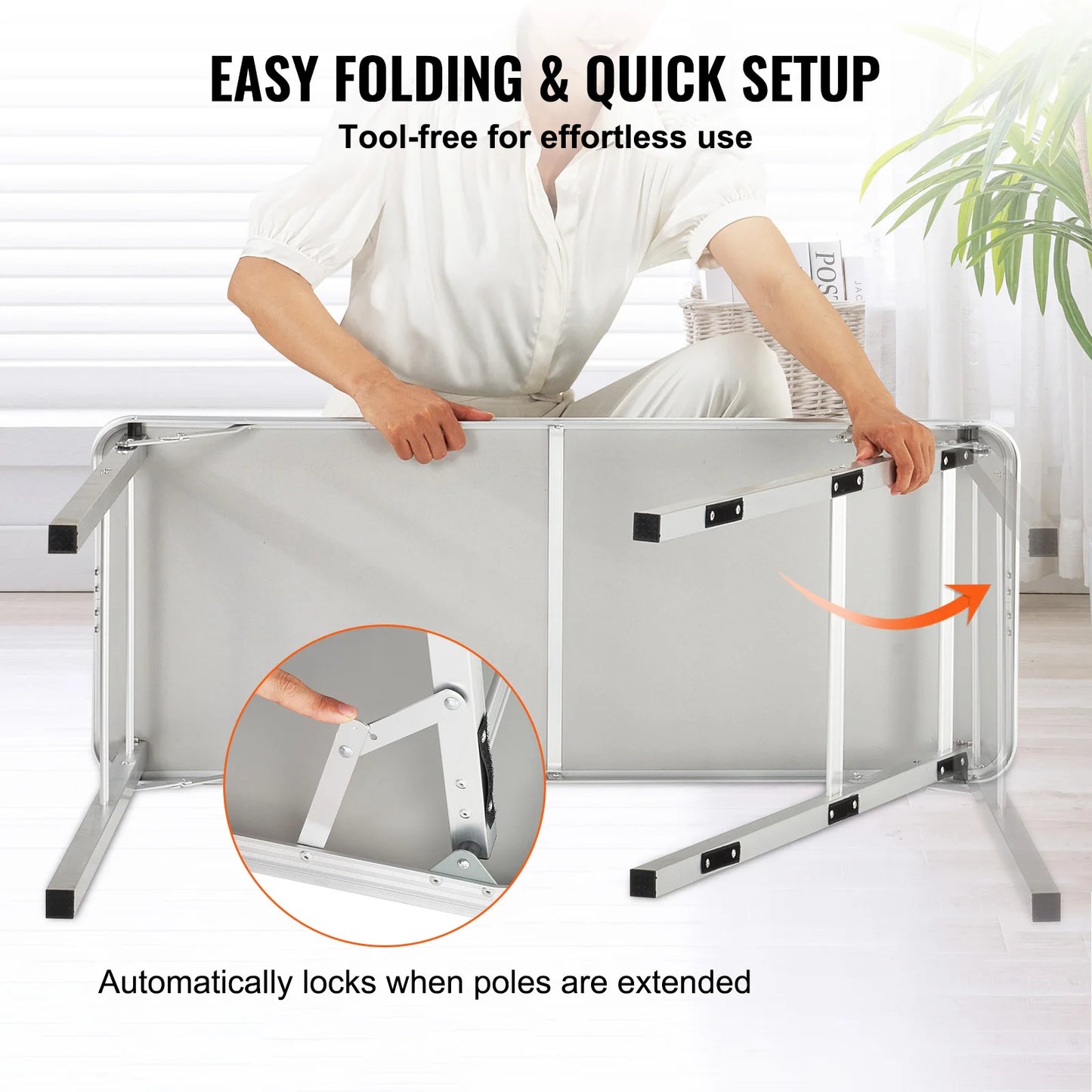 SucceBuy Folding Portable Bar Table for Tradeshows and Events
