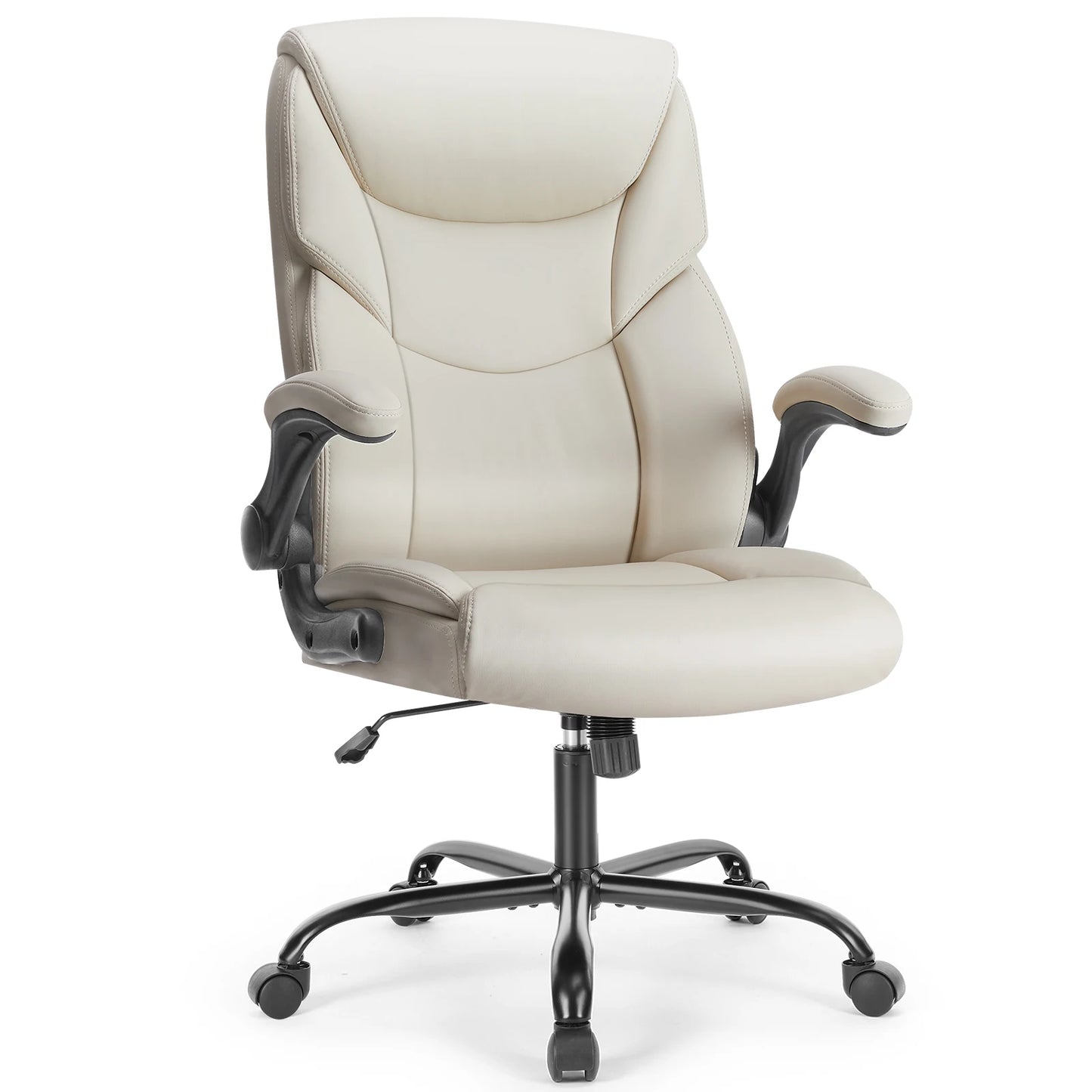 JHK Ergonomic Office Chair With FlipUp Arms And PU Leather