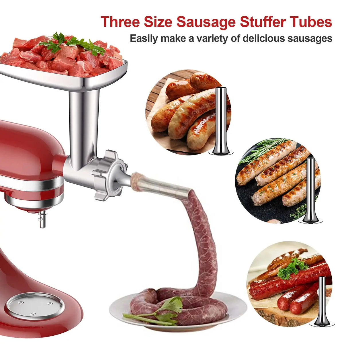 GVODE Meat Grinder Attachment for KitchenAid Stand Mixer