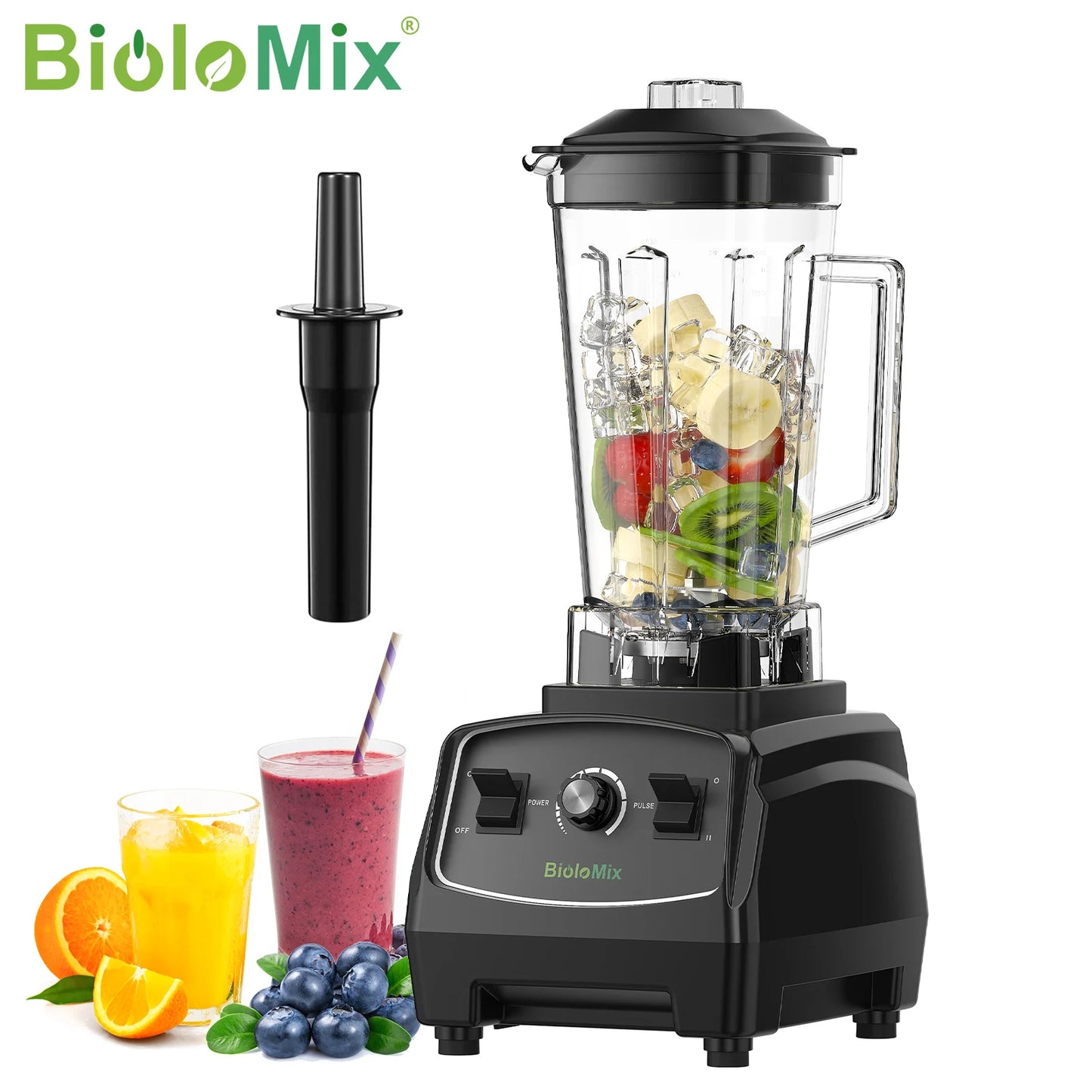 Biolomix BPA Free 3HP 2200W Heavy Duty Blender Mixer Juicer