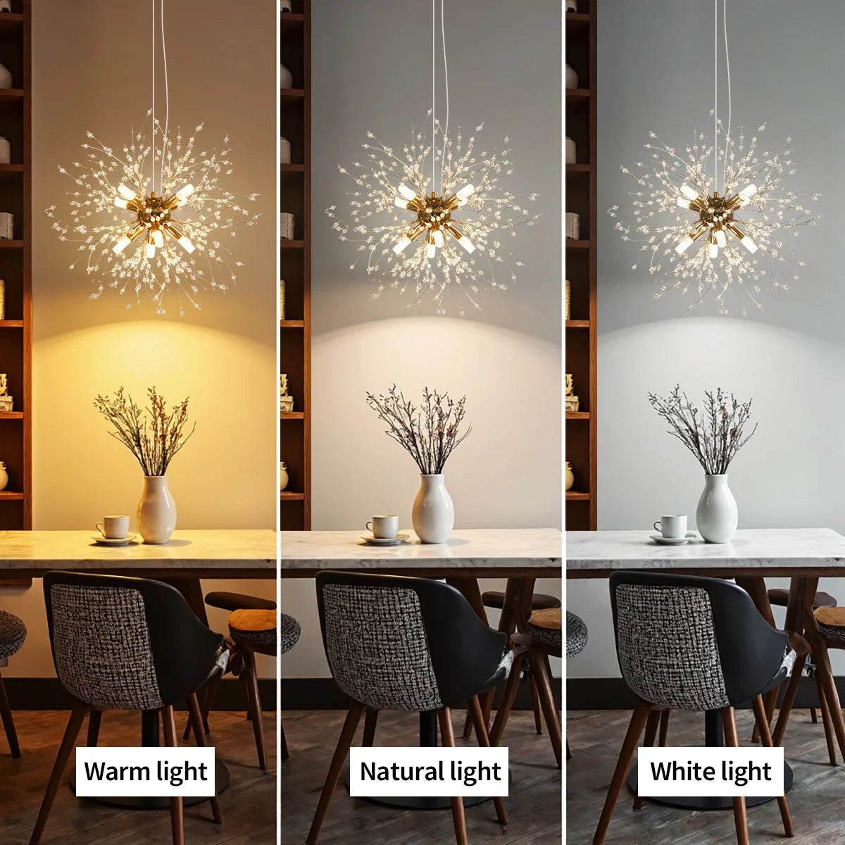Crystal Dandelion Chandelier With G9 Bulbs For Living Room