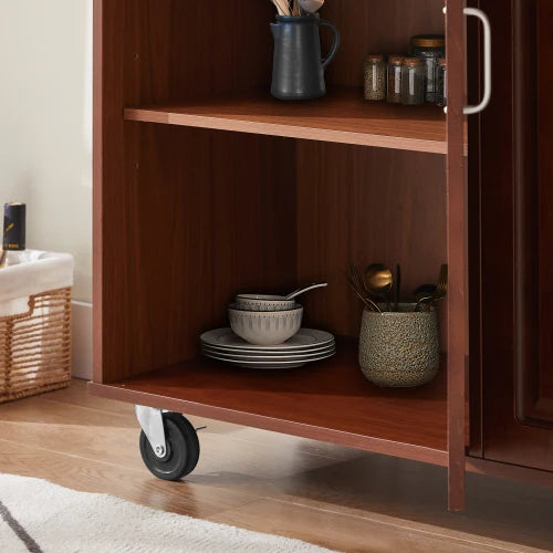 Portable Kitchen Island Cart On Wheels With Two Drawers