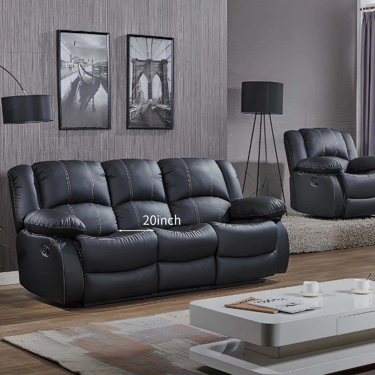 Power Loveseat Recliner Sofa Theater Seating Zero Gravity Electric Console