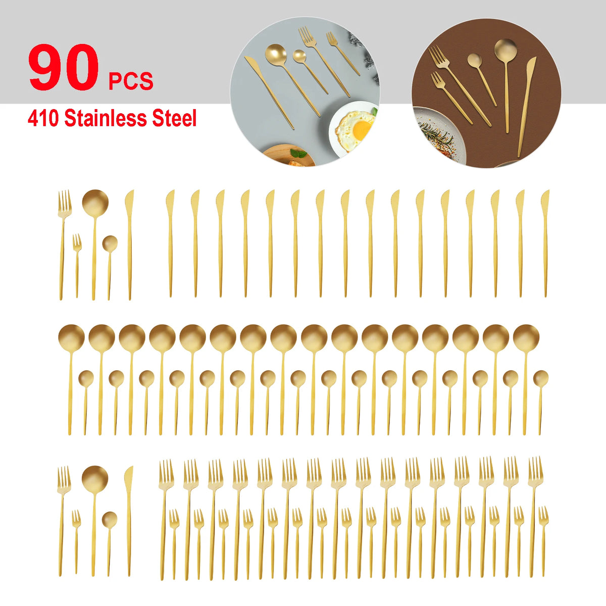 Heavy Duty Stainless Steel Flatware Set For Weddings And Buffets