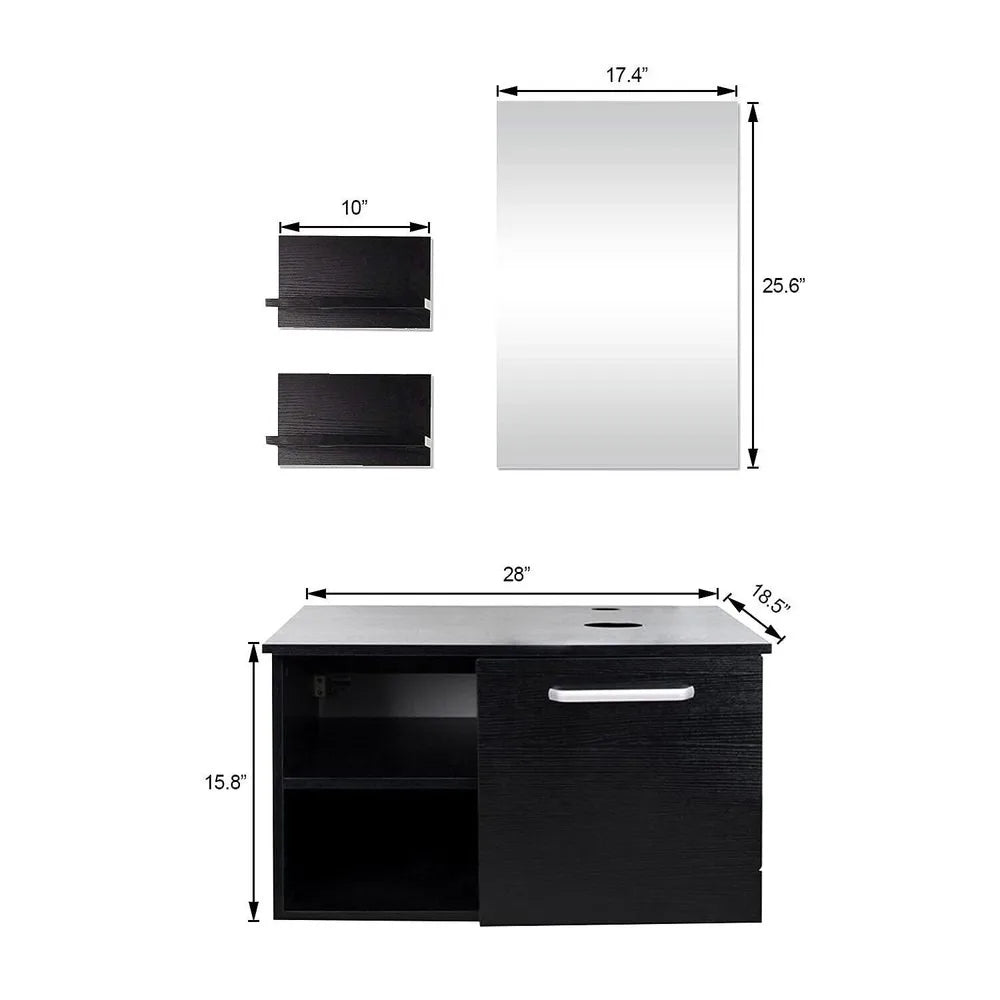Floating Bathroom Vanity Cabinet With Sink Vessel Mirror