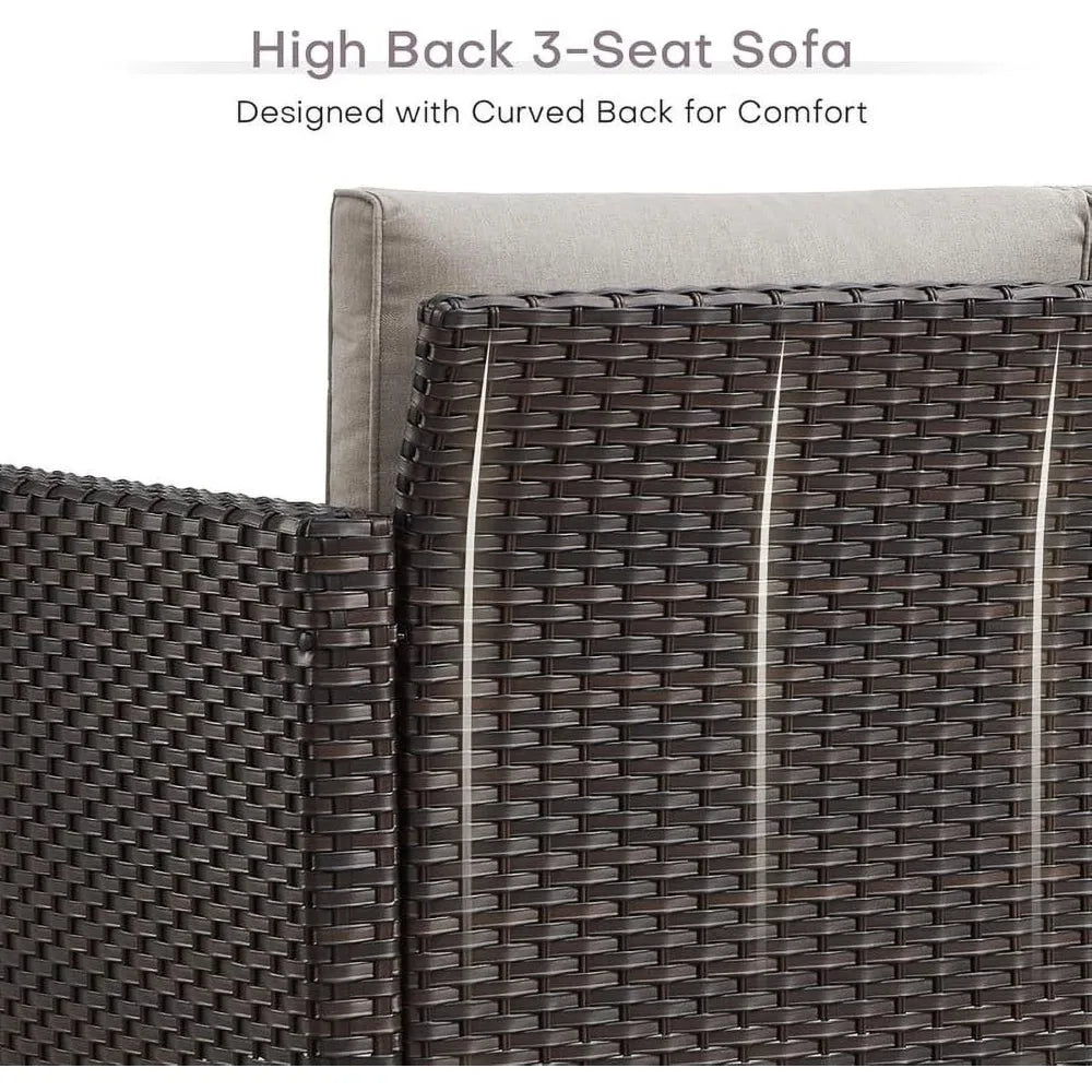 TIFICY Outdoor Swivel Chairs Set 2 Wicker Patio Furniture