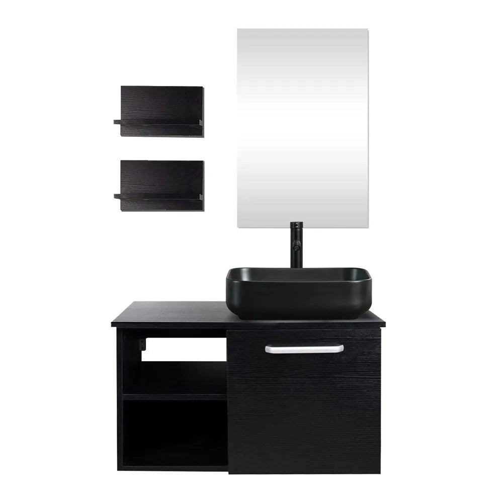 Floating Bathroom Vanity Cabinet With Sink Vessel Mirror