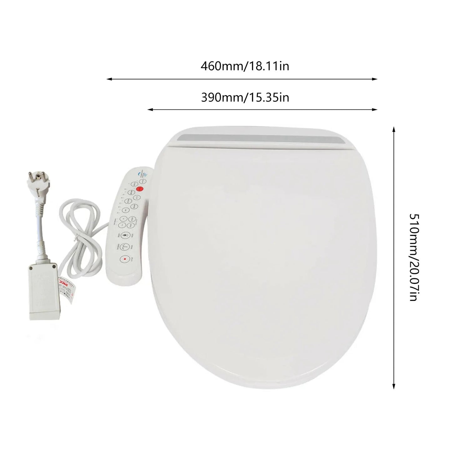 Electric Bidet Toilet Seat With Self Cleaning And Heated Deodorizing