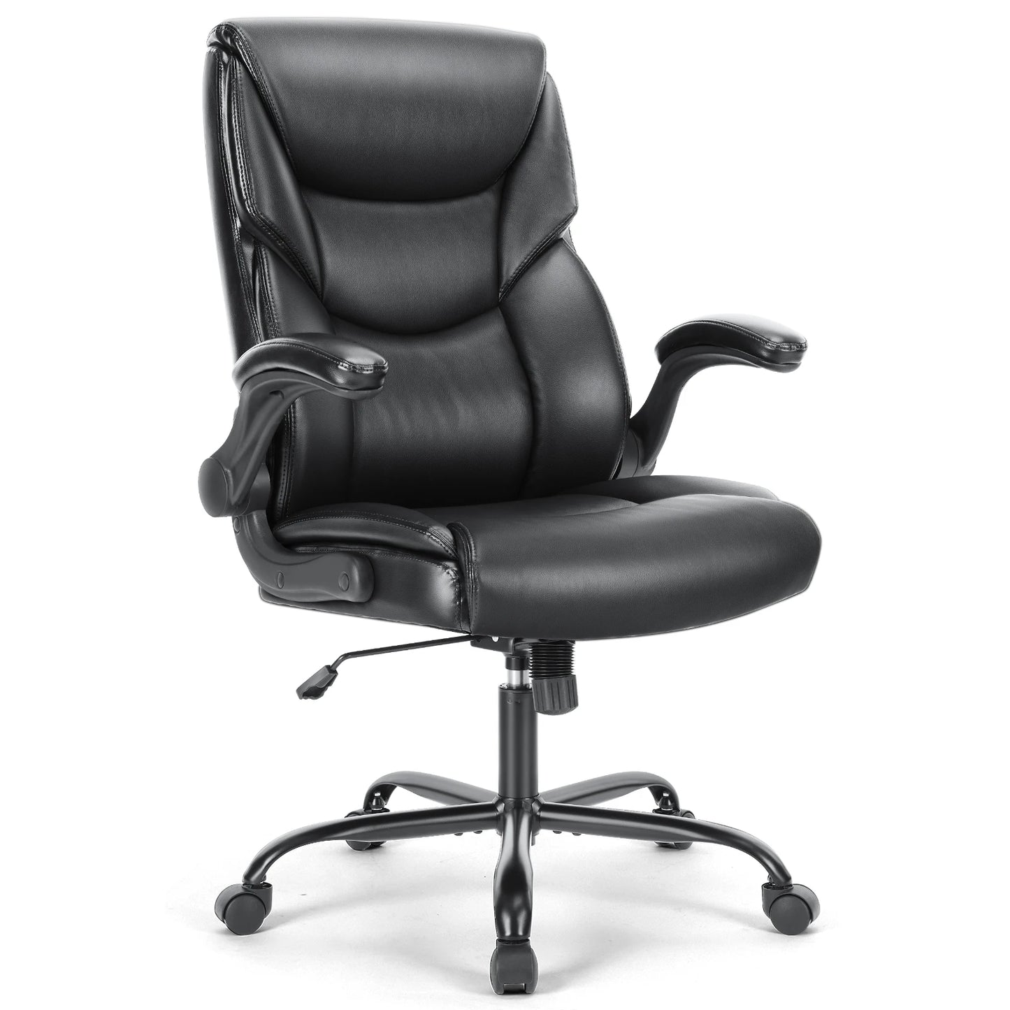 JHK Ergonomic Office Chair With FlipUp Arms And PU Leather