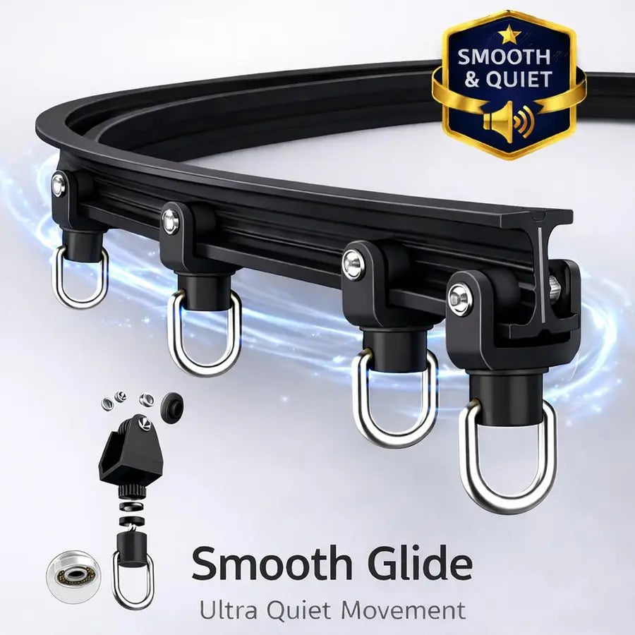 Ceiling Curtain Track Set for Blackout and Privacy Divider Curtain