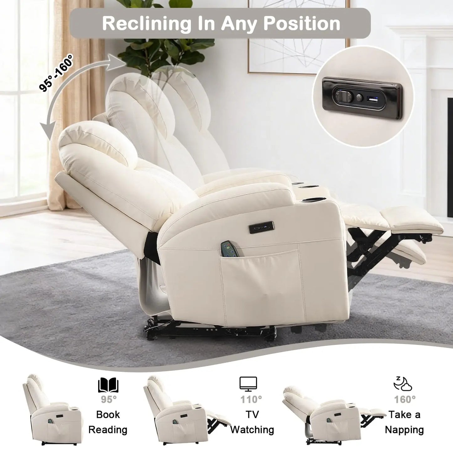 Power Recliner Chair With Heat And Massage