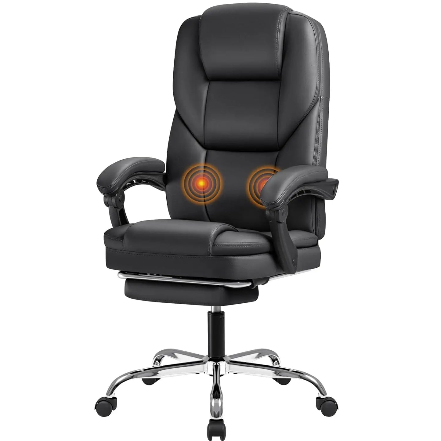 Executive Office Chair With Foot Rest Ergonomic Reclining