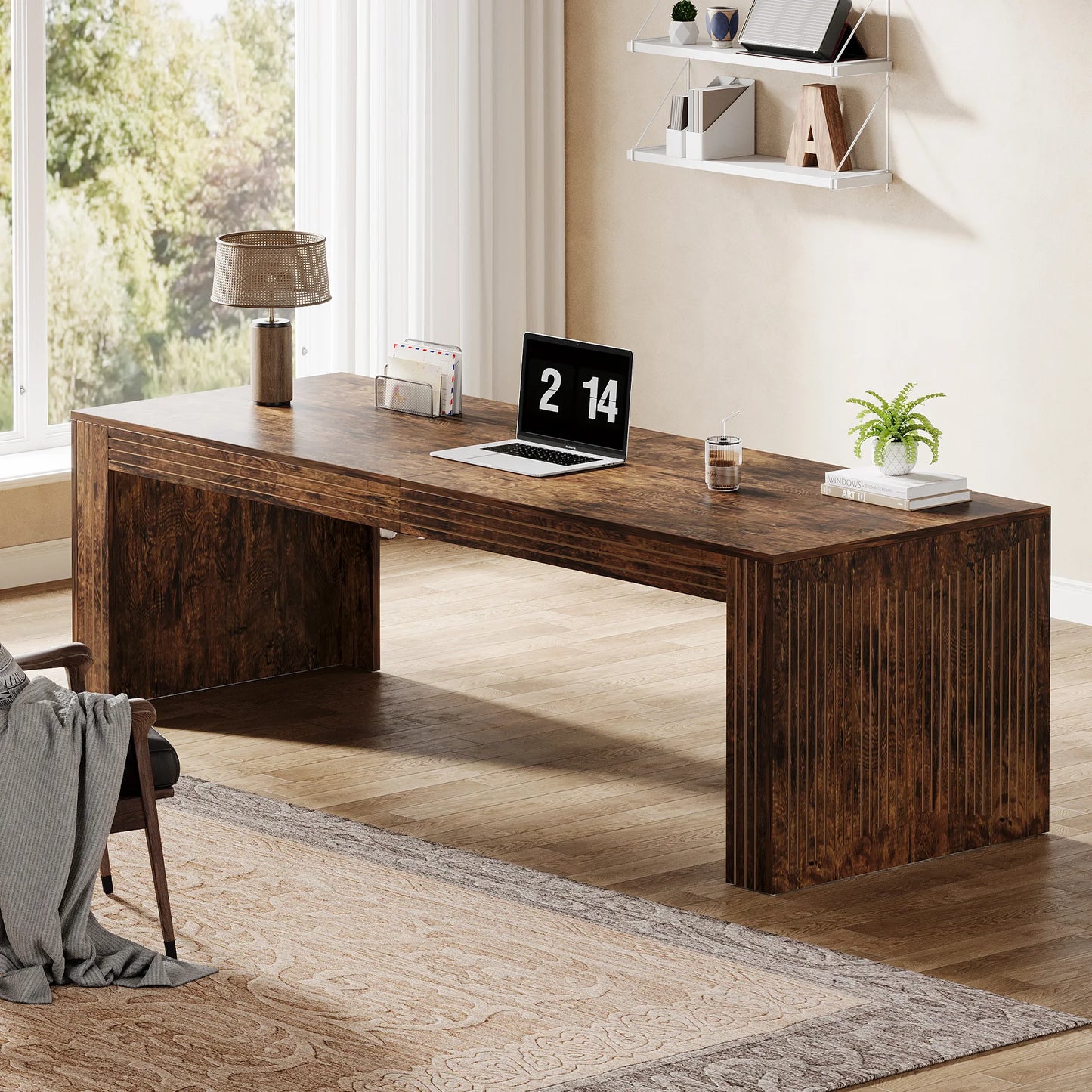Tribesigns Home Office Desk For Two Person Computer Setup