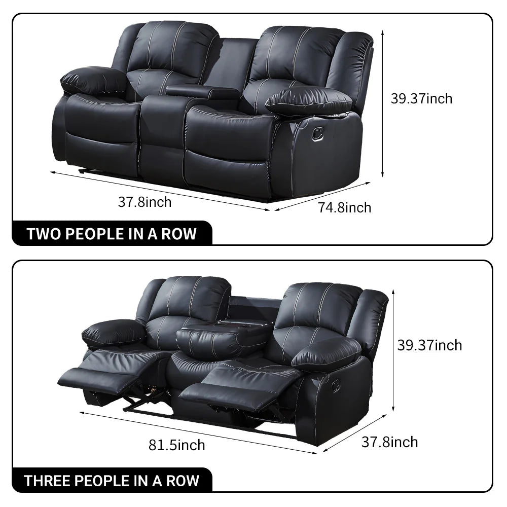 Power Loveseat Recliner Sofa Theater Seating Zero Gravity Electric Console