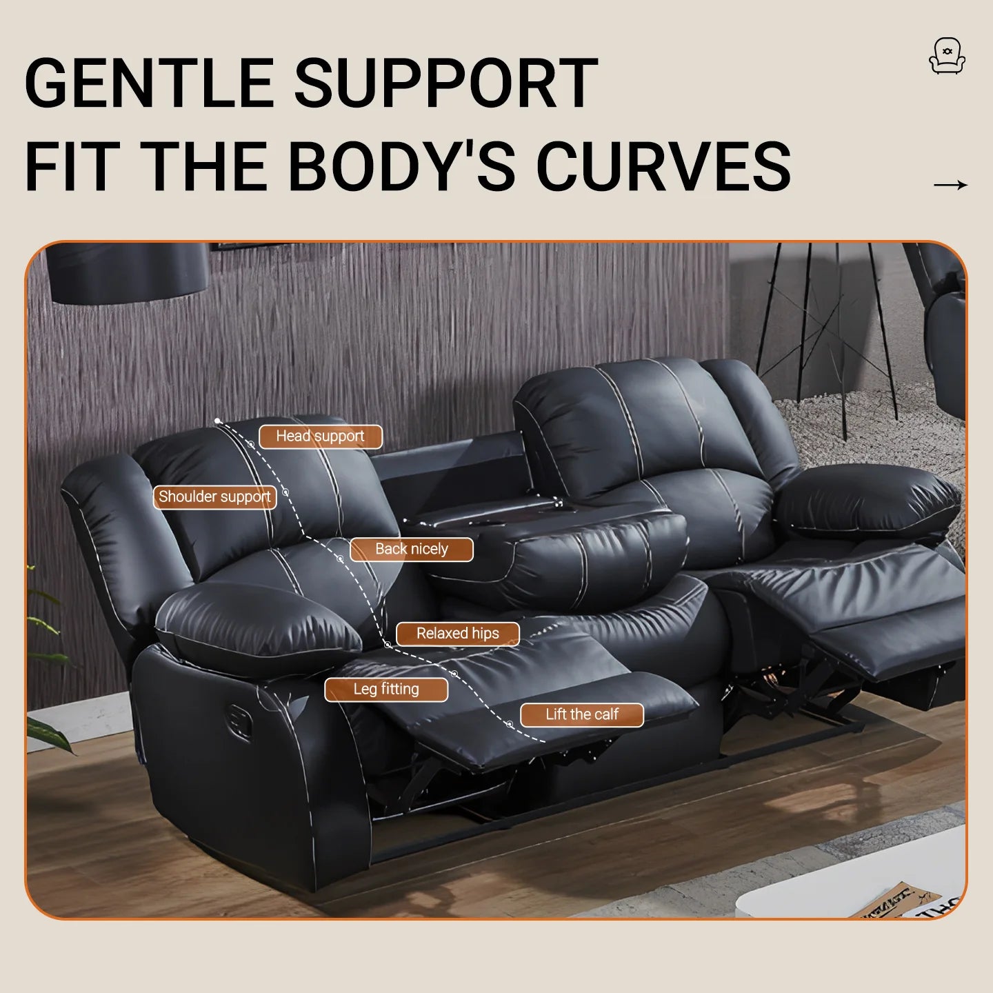 Power Loveseat Recliner Sofa Theater Seating Zero Gravity Electric Console