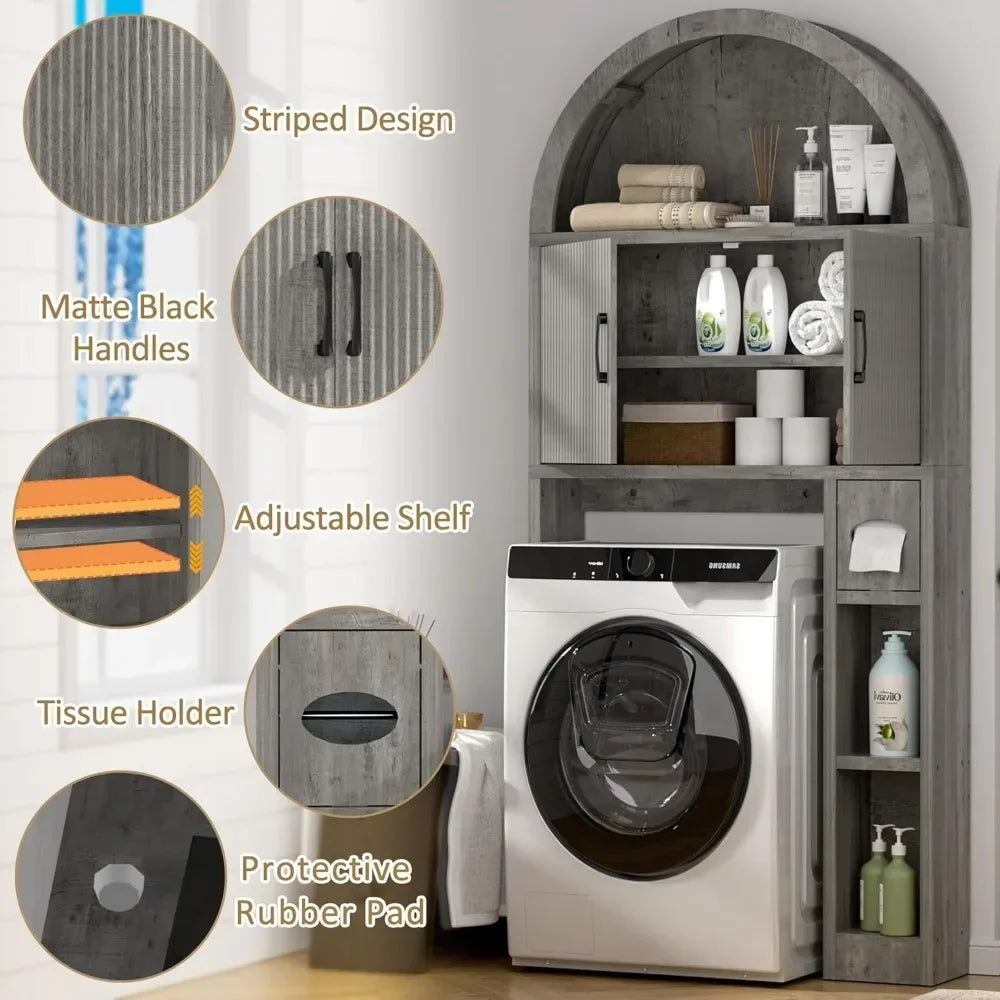 Over Toilet Storage Cabinet Freestanding Bathroom Organizer