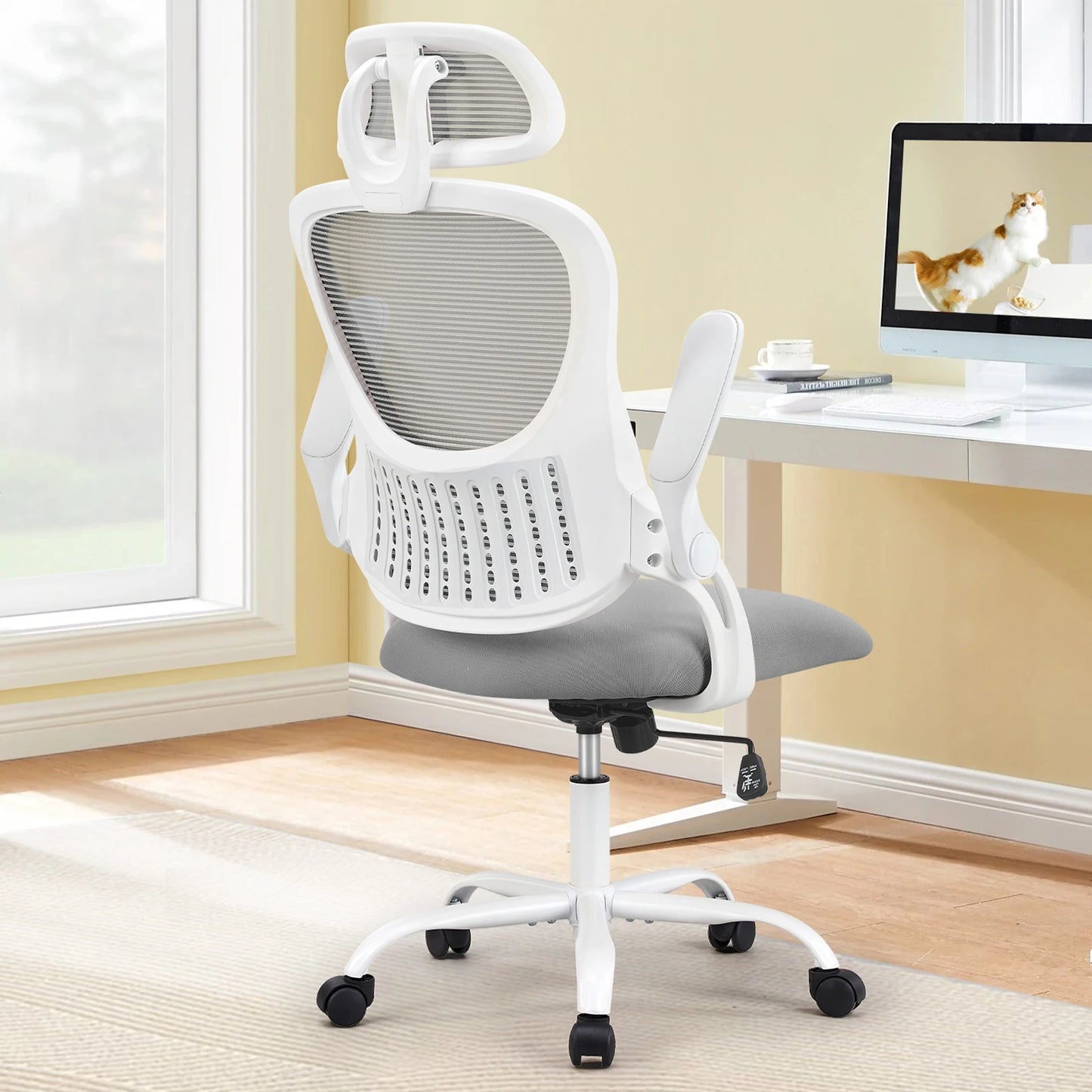 JHKErgonomics Mesh Ergonomic Office Chair with Adjustable Headrest