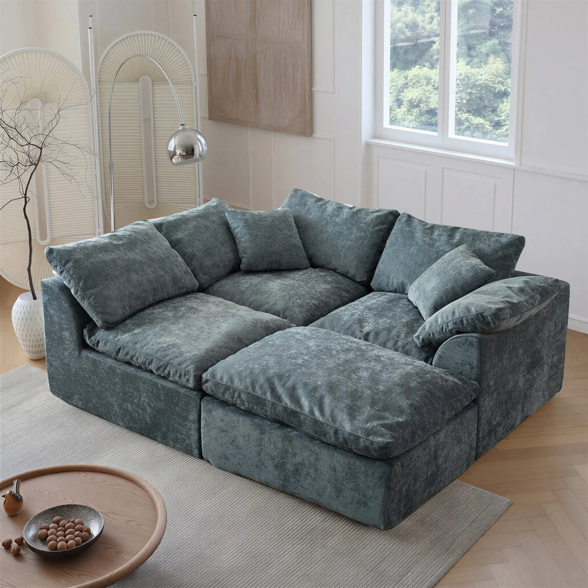 Yeflixvrau Modern Modular Sectional Sofa Cloud Couch Deep Seat Sofa