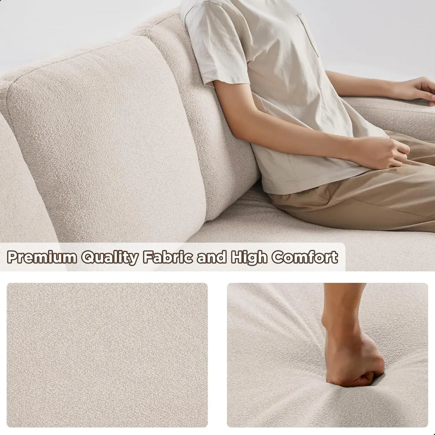 L Shaped Convertible Sleeper Sofa Bed With Storage Bookshelves USB