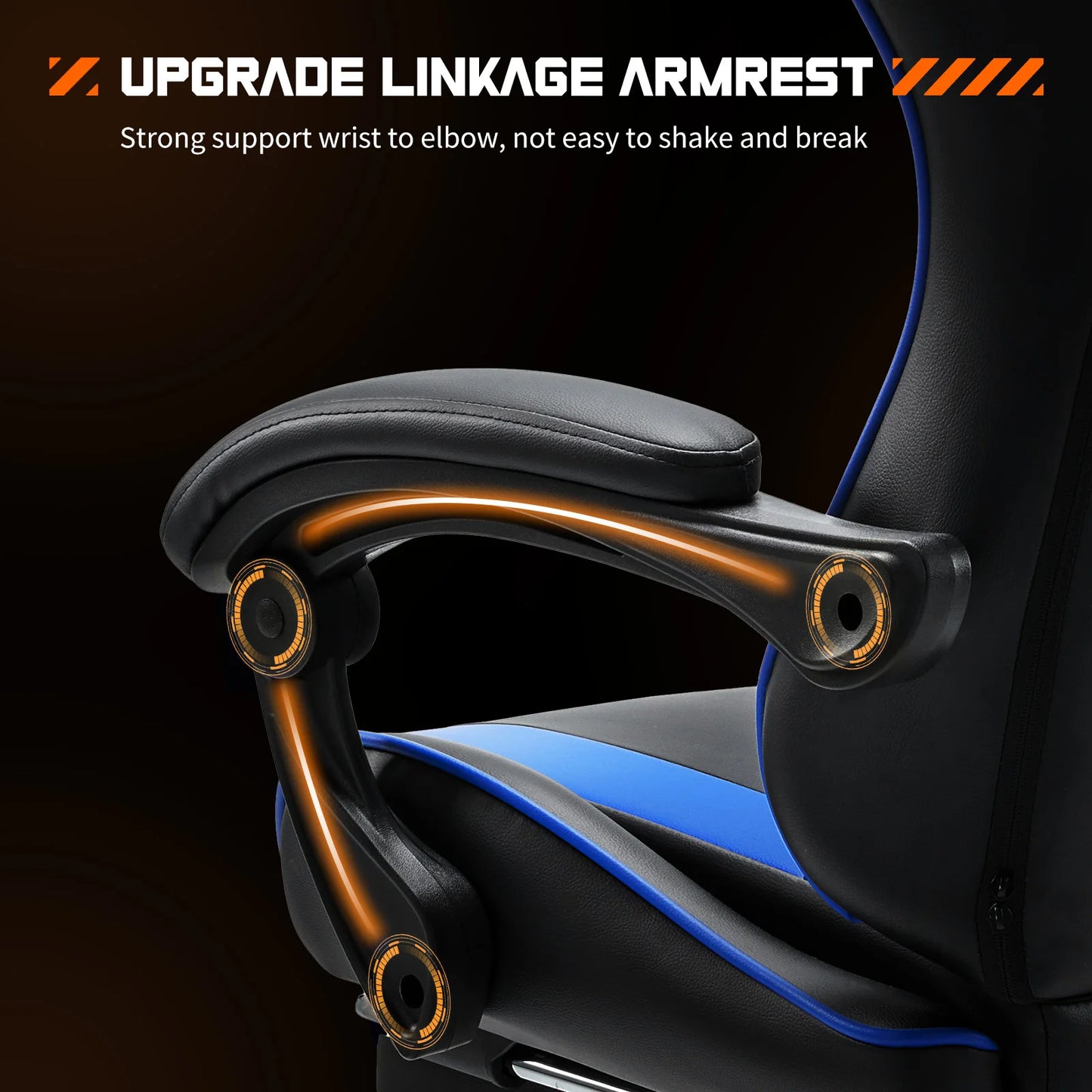 JHK Ergonomic Racing Gaming Chair With Headrest And Lumbar Support