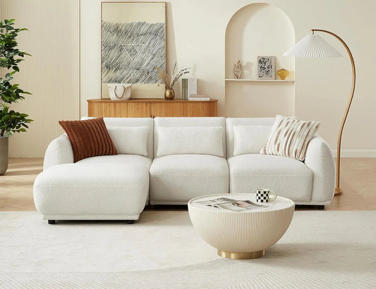 L Shaped Modular Sectional Couch With Removable Ottoman