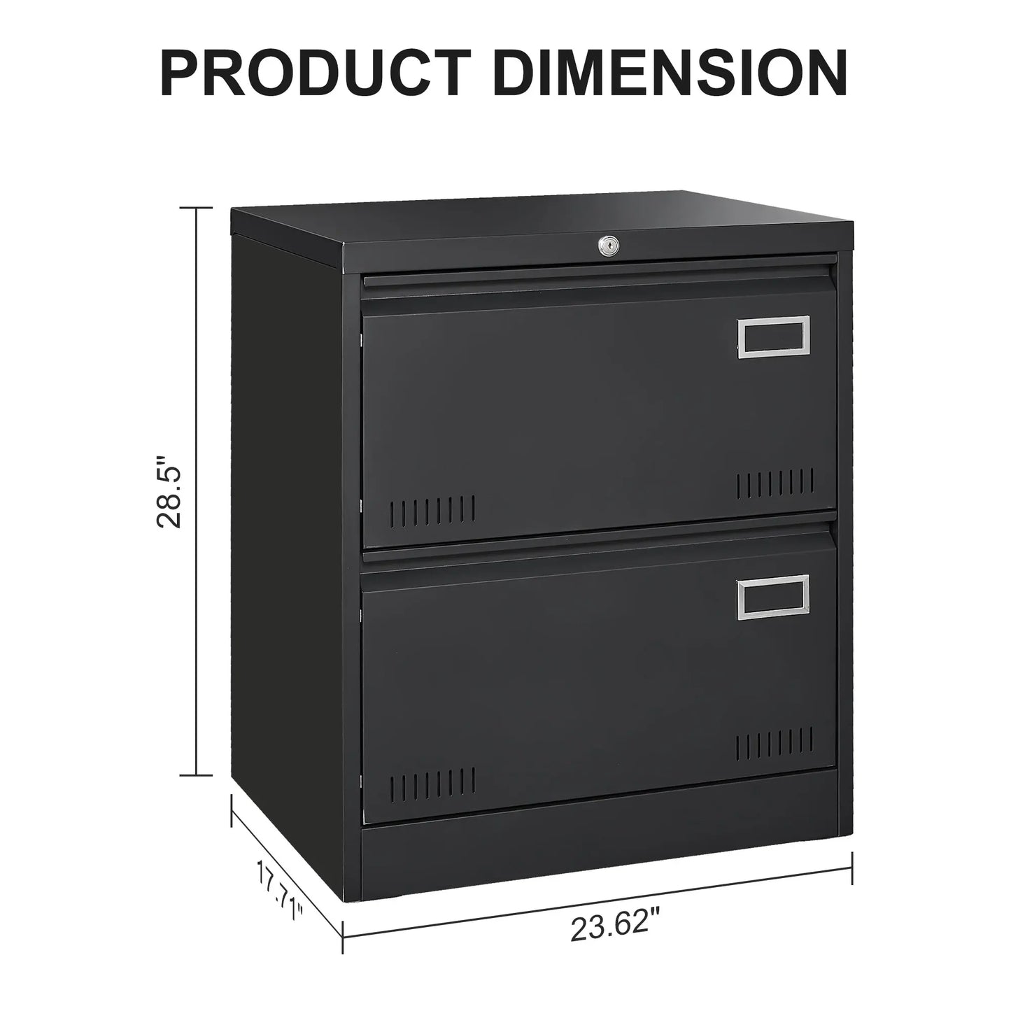 Locking Metal Lateral File Cabinet For Office Use