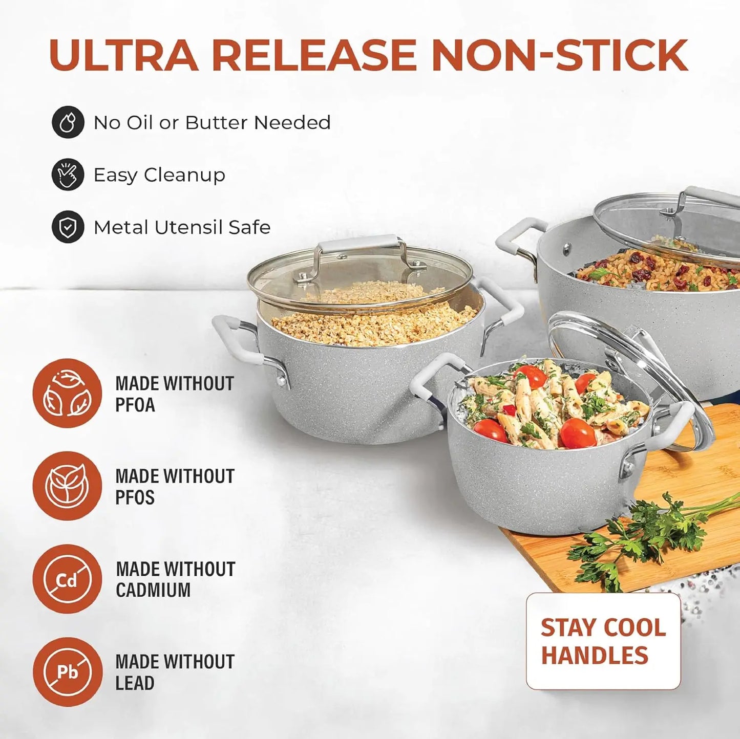 Nonstick Cookware Set With Lids Dishwasher Safe Toxin Free
