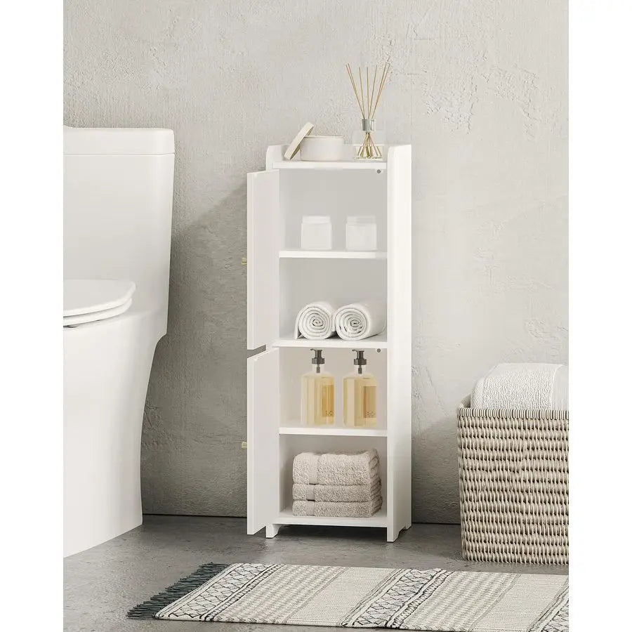 Bathroom Storage Cabinet With Adjustable Shelves And Double Doors